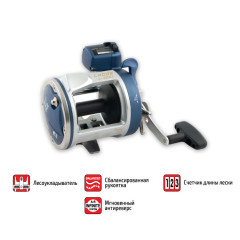 Катушка мультипликаторная Line Winder Lacos 20 DX 3bb со счетчиком, 3 подш.