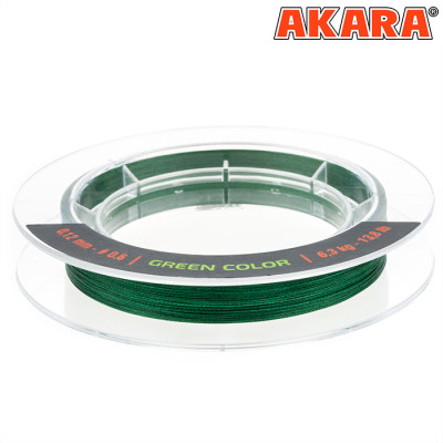 Плетёный шнур Akara Ultra Light X-4 100м,зеленый