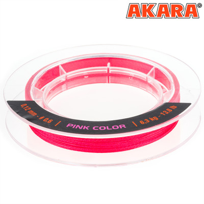 Плетёный шнур Akara Ultra Light X-4 100м,розовый