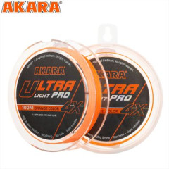 Плетёный шнур Akara Ultra Light PRO Green 100 м, оранжевый