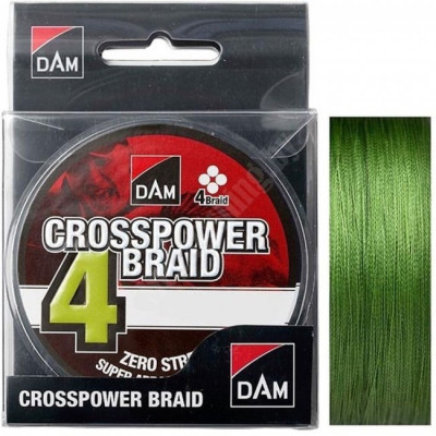 Леска плетеная DAM CROSSPOWER 4-BRAID 150M - GREEN (зеленая)
