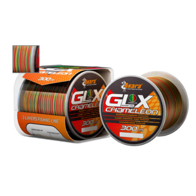Леска Akara GLX Chameleon Power Line 300 м, многоцветная.