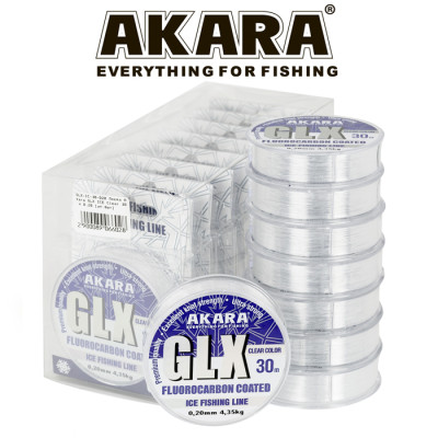 Леска Akara GLX ICE Clear 30 м, прозрачная