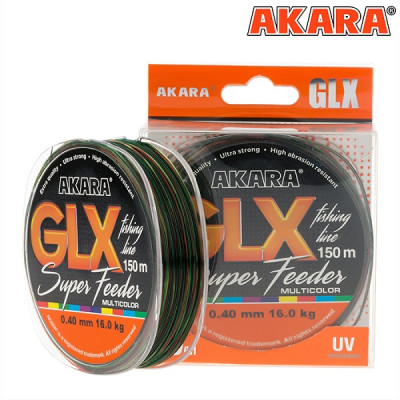 Леска Akara GLX Super Feeder 150 м (диам.0.22-0.30), мультиколор 