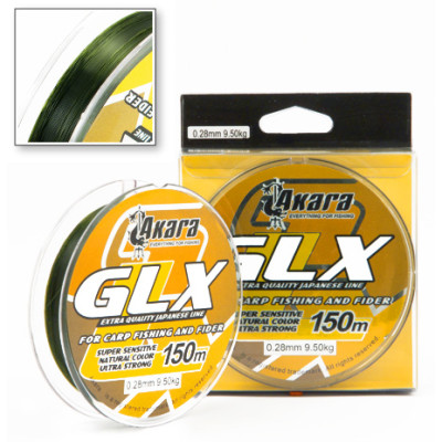 Леска Akara GLX Green 150 м, зеленая