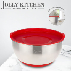 Миска Jolly Kitchen с красной крышкой, 2 л
