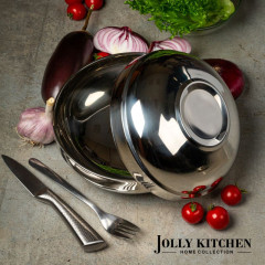 Миска Jolly Kitchen глянцевая с двойными стенками, нержавеющая сталь, 1.5 л