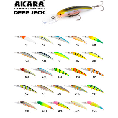 Воблер Akara Deep Jeck 90F (плавающий, кастинг 3-3.5 м, троллинг 4.5-6 м)
