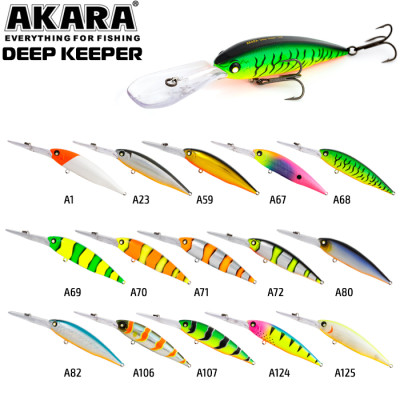 Воблер Akara Deep Keeper 110F (плавающий, троллинг 7.5-10 м)