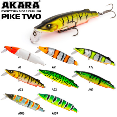 Воблер Akara Pike Two 100F (плавающий, кастинг 0-1 м)