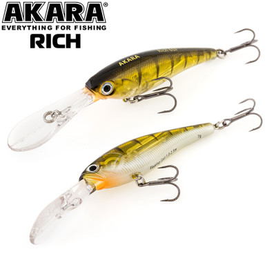 Воблер Akara Rich 60F (плавающий, минноу, заглубление 1-2.5 м)