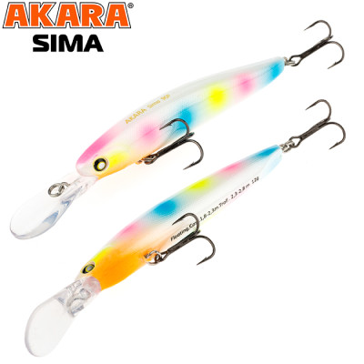 Воблер Akara Sima 90F (кастинг 1.8-2.3 м, троллинг 2.3-2.8 м)