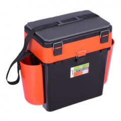 Ящик зимний "FishBox" Hellios оранжевый двухсекционный  (19 л)