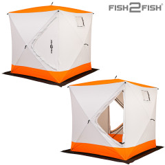 Палатка зимняя Fish 2 Fish Куб 2,0х2,0х2,25 м с юбкой в чехле, утепленная