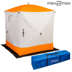 Палатка зимняя Fish 2 Fish Куб, 1,8х1,8х1,95 м, с юбкой в чехле, утепленная