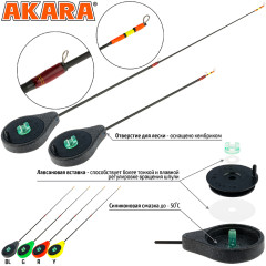 Удочка зимняя Akara SP-1T (2-8 гр), 35 см