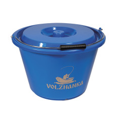 Ведро "Волжанка" пластиковое с крышкой 12л