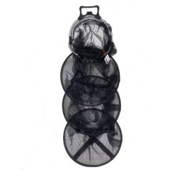 Садок рыболовный резиновая сетка 4 секции, складная ручка, 170 см