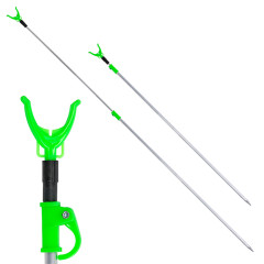 Подставка для удочки, телескопическая двуxколенная ,алюминиевая, V-образная Ф12 160 cм