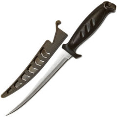 Нож филейный Kosadaka с серейтором N-F501 15см (жёсткий чехол с фиксатором)