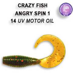 Силиконовая приманка Crazy Fish "Angry spin 1" 20-25-14-6 / Кальмар / 25мм (8 шт.)