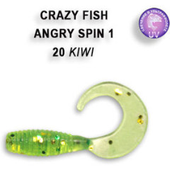 Силиконовая приманка Crazy Fish "Angry spin 1" 20-25-20-5 / Кальмар / 25мм (8 шт.)