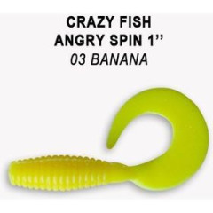 Силиконовая приманка Crazy Fish "Angry spin 1" 20-25-3-6 / Кальмар / 25мм (8 шт.)