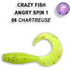 Силиконовая приманка Crazy Fish "Angry spin 1" 20-25-6-6 / Кальмар / 25мм (8 шт.)
