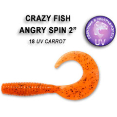 Силиконовая приманка Crazy Fish "Angry spin 2" 21-45-18-6 / Кальмар / 45мм (8 шт.)