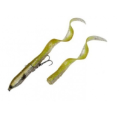 Приманка мягкая Savage Gear 3D Hard Eel 2+1 (17см 50 г) Green Silver Ayu