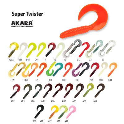 Твистер Akara Super Twister 50 (7 г, 5 см), 4 шт - фото, цена в Магазин товаров для рыбалки и туризма - Fishers.by