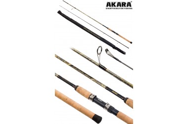  Спиннинг штекерный Akara River Hunter MH, уголь, (тест 10-45), 2.7 м