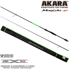 Спиннинг штекерный Akara Magista GT MH822. уголь, (тест 10.5-35), 2.48 м