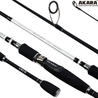 Спиннинг штекерный Akara Magista HMF 762 TX-20. уголь, (тест 14-56), 2.28 м