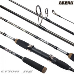 Спиннинг штекерный Akara Erion Jig TX-30. уголь, (тест 3-12), 2.28м