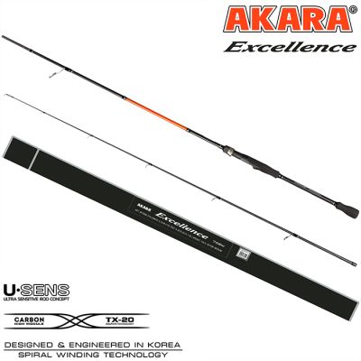 Спиннинг штекерный Akara Exellence ML, карбон, (тест 3-17), 2.10 м