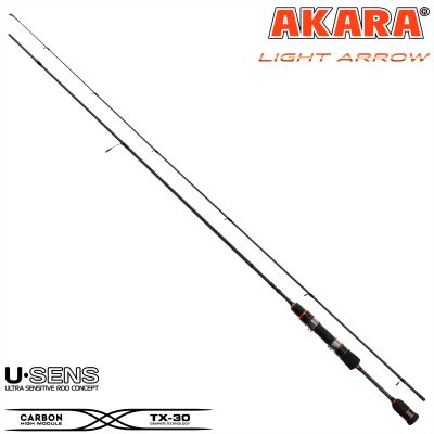 Спиннинг штекерный Akara Light Arrow UL, уголь, (тест 0.8-5), 1.88м