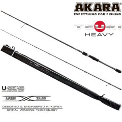  Спиннинг штекерный Akara Heavy H, уголь, (тест 30-80), 2.7 м