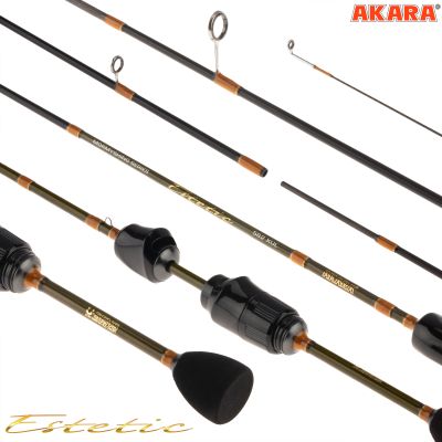 Спиннинг штекерный Akara Estetic TX-40. уголь, (тест 0.2-1), 1.80м