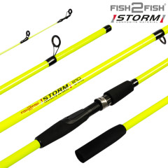 Спиннинг штекерный стекло 2 колена Fish 2 Fish Storm, стеклопласт., (тест 100-200), 1.65 м