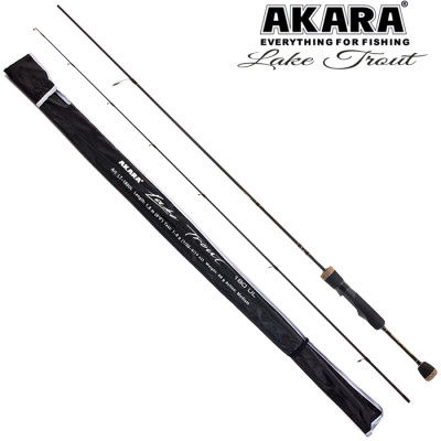 Спиннинг штекерный Akara Lake Trout UL, уголь, (тест 1-8), 1.8 м