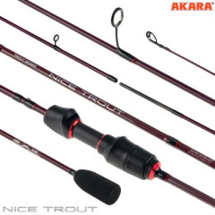 Спиннинг штекерный Akara NICE TROUT UL, уголь, (тест 0.5-2.5), 1.98м