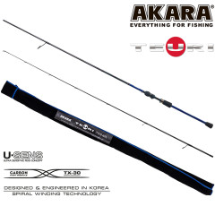 Спиннинг штекерный Akara Teuri Classic, карбон TX-30. (тест 5,5-17,5), 2.44 м
