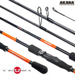 Спиннинг штекерный Akara Teuri, уголь, (тест 21-56), 2.3 м
