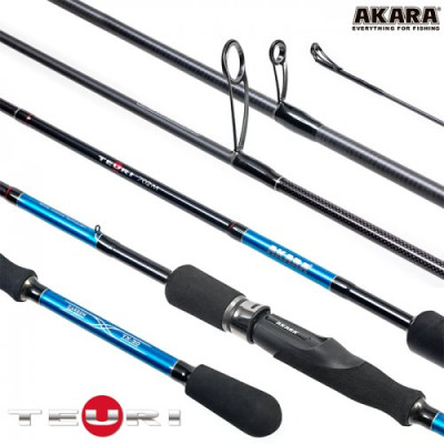 Спиннинг штекерный Akara Teuri MS, уголь, ( тест 8-24.5), 2.3 м