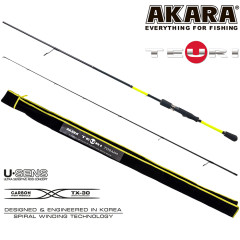 Спиннинг штекерный Akara Teuri MHS, уголь, (тест 14-35), 2.1 м
