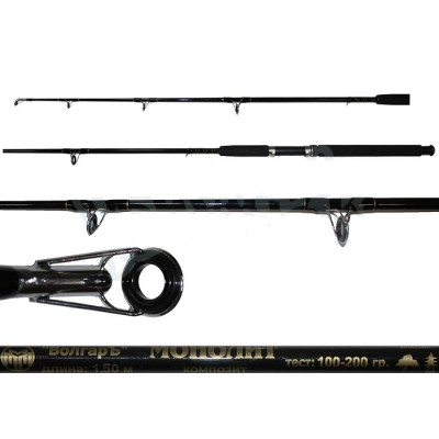 Удилище монолитное "ВолгарЪ Монолит", композит, (тест 100-200), 1.5 м