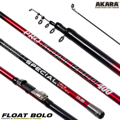 Удилище телескопическое д/с Akara Float Bolo, уголь, (тест 15-35), 6 м - фото, цена в Магазин товаров для рыбалки и туризма - Fishers.by