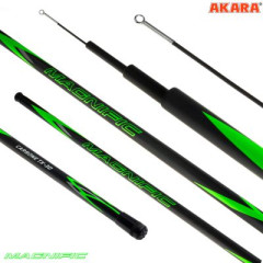 Удилище телескопическое Akara Magnific TX-30, без колец, уголь, (тест 20-50), 4 м