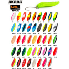 Блесна колеблющаяся Akara Lite Series Tsume 3 см, 2 гр